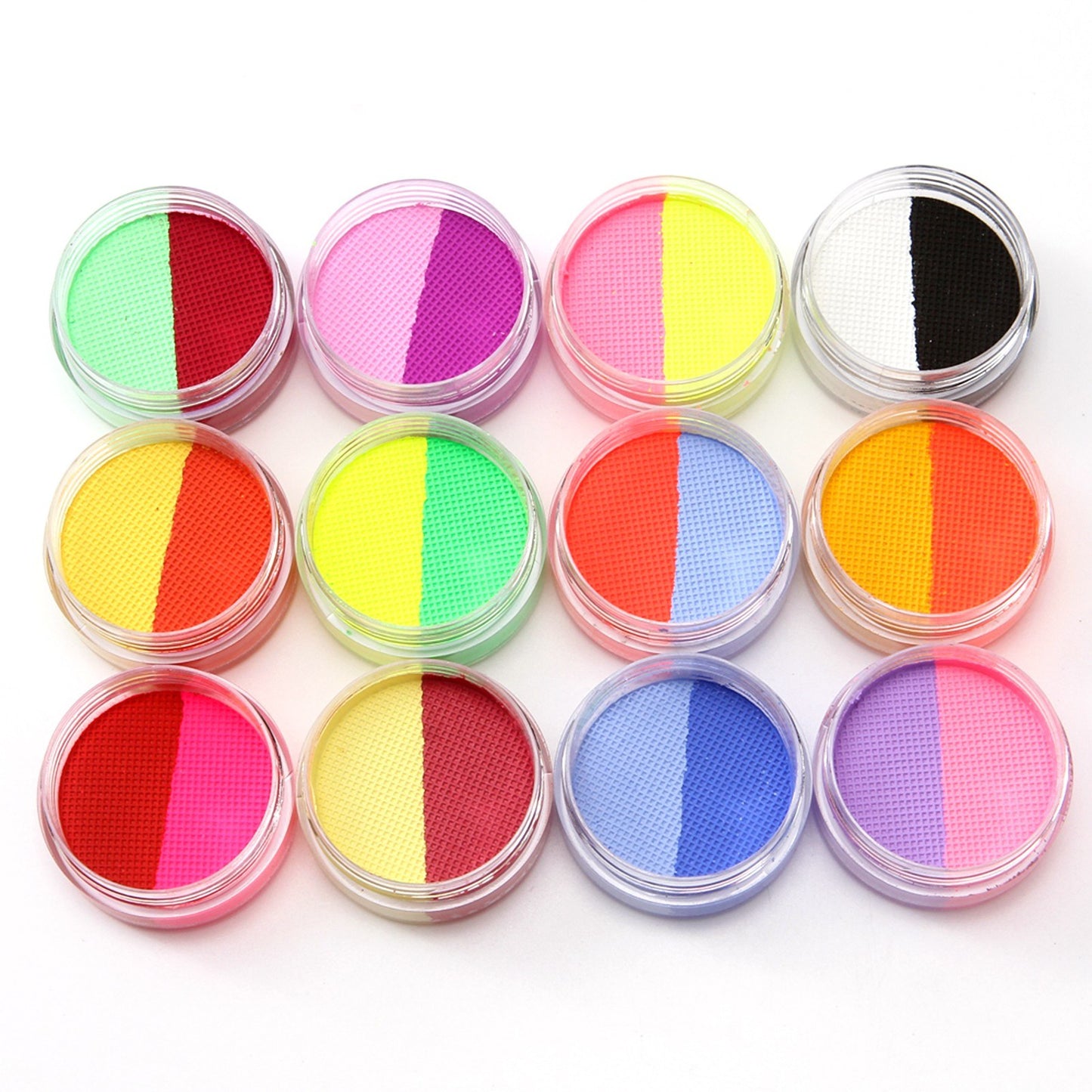 24-Color Washable Body Paint Kit with 2 Brushes