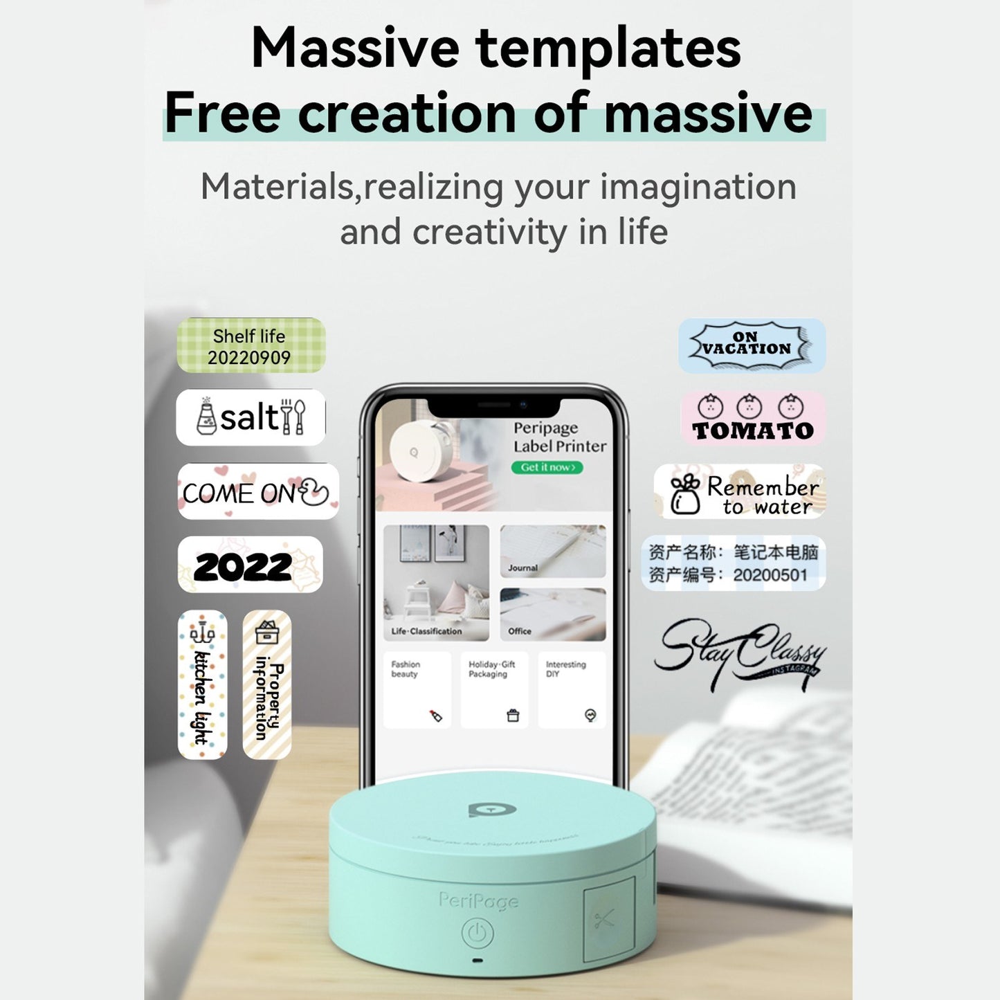 PeriPage L1 Plus Mini Pocket Label Maker Thermal Printer