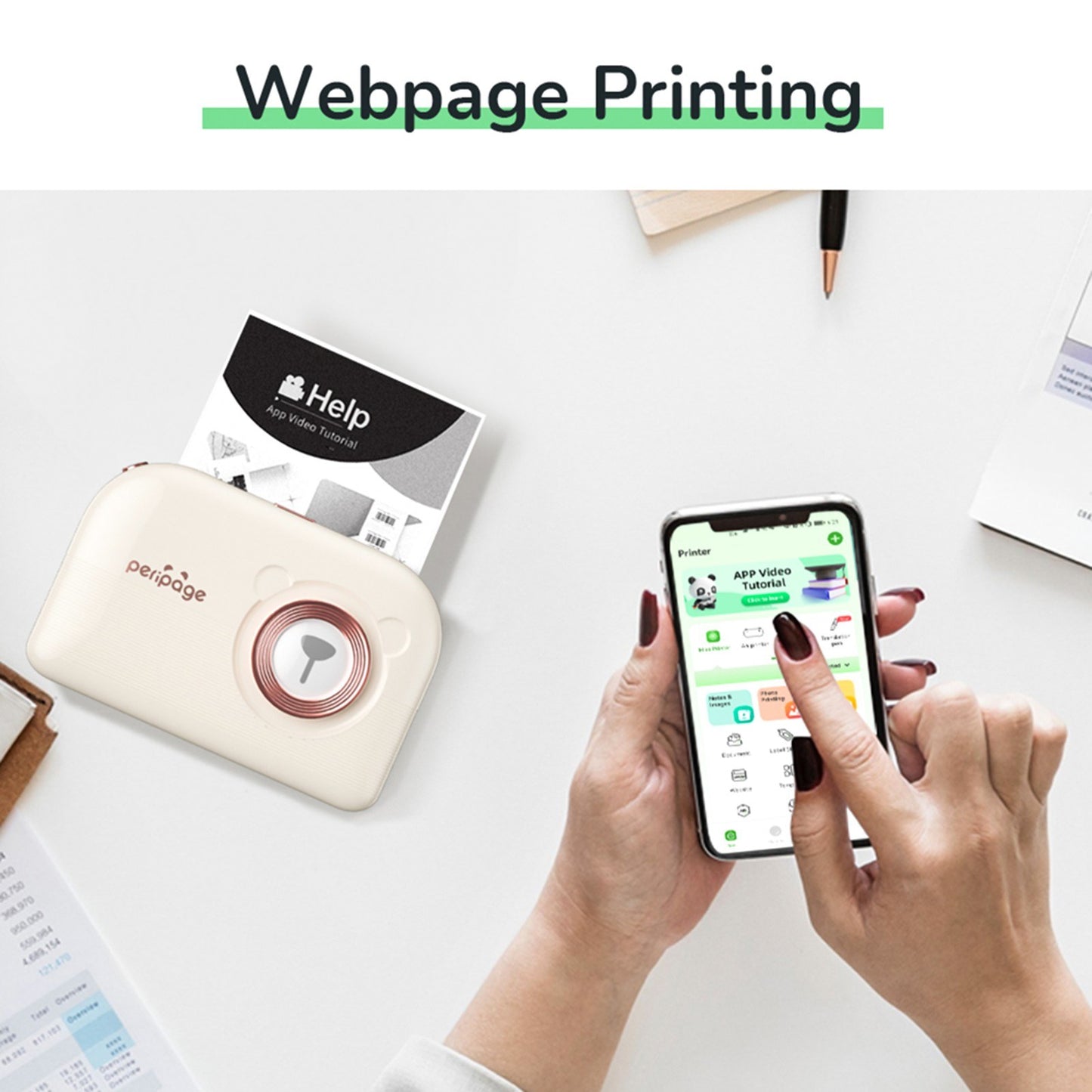 PeriPage A3X Portable Mini Photo Sticker Printer