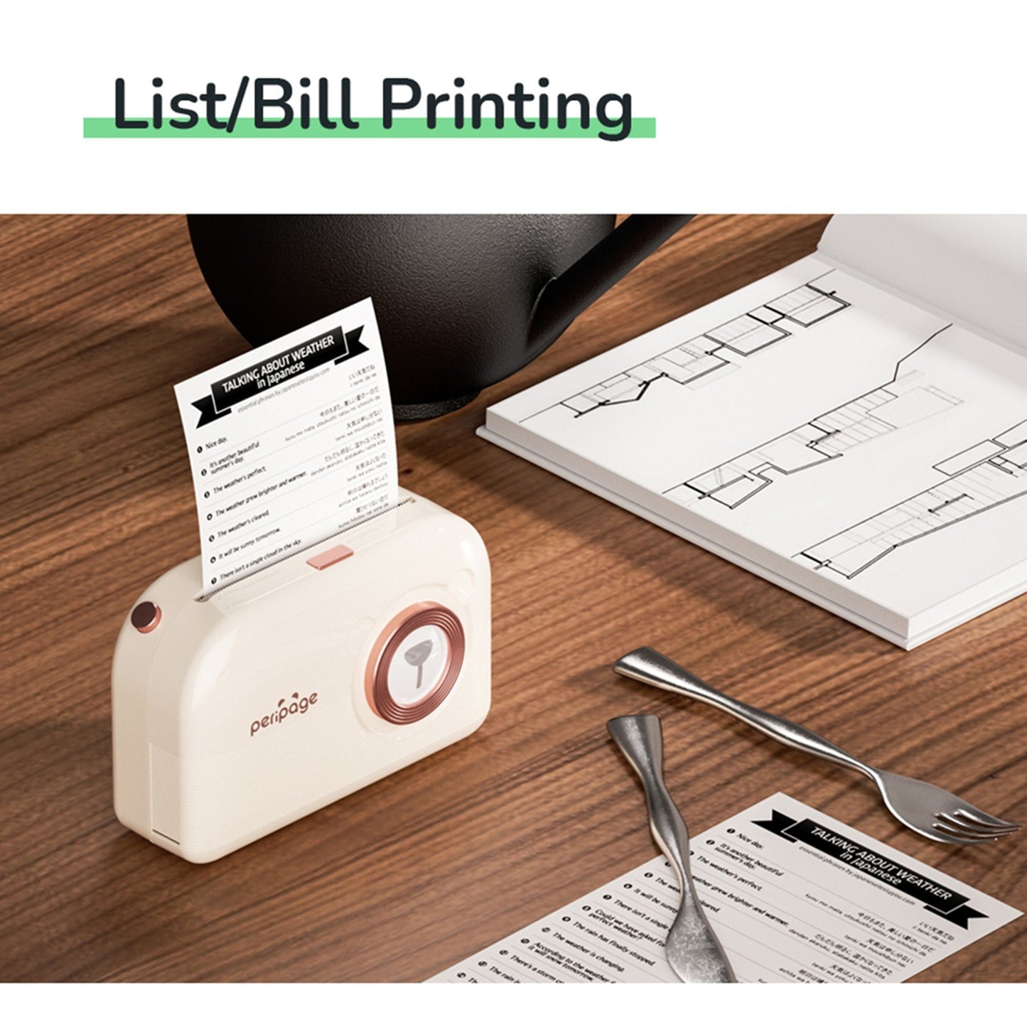 PeriPage A3X Portable Mini Photo Sticker Printer