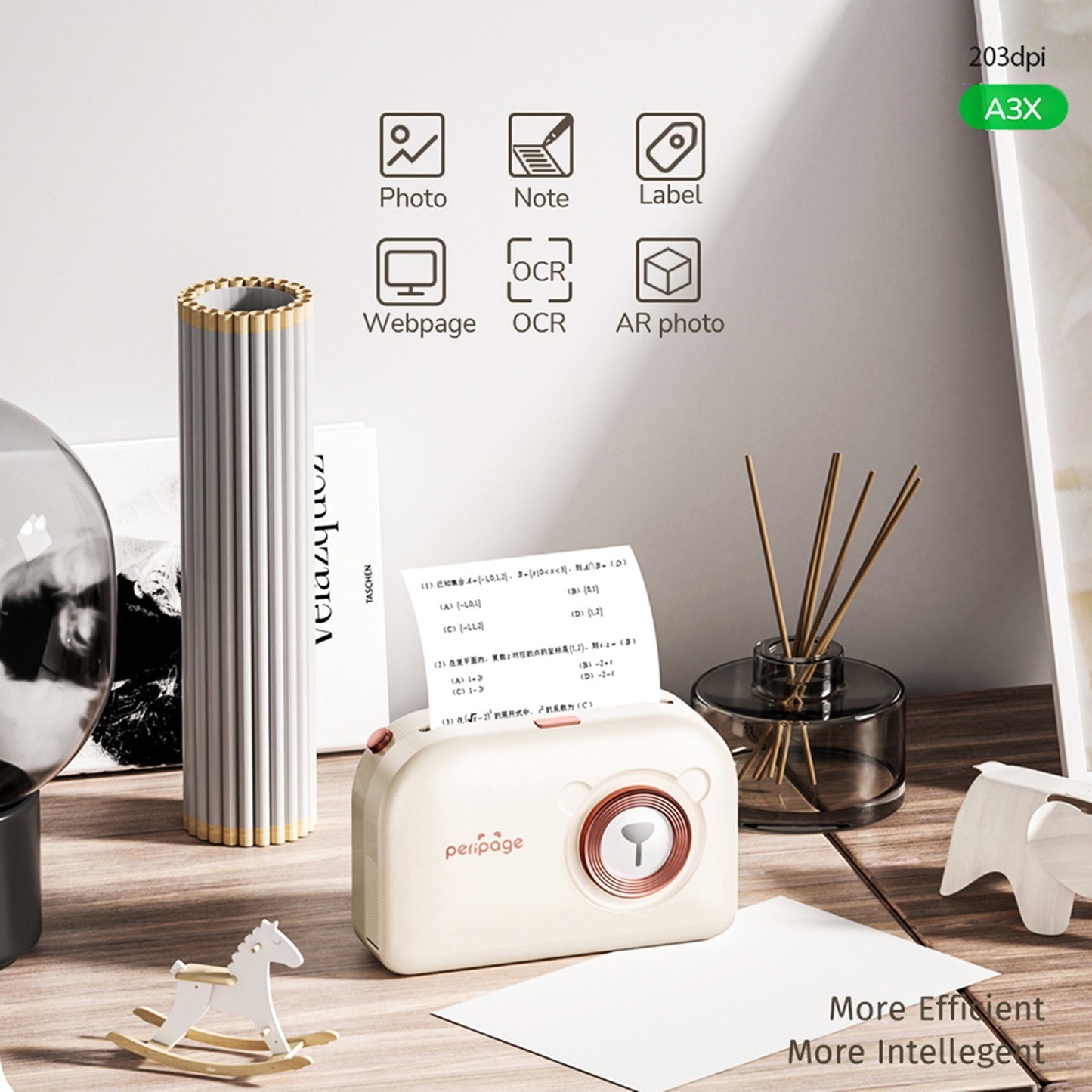 PeriPage A3X Portable Mini Photo Sticker Printer