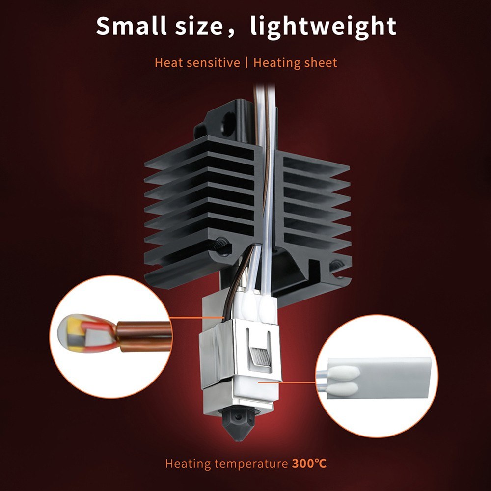 Enhanced Hotend Kit with Copper-Plated Heater Block