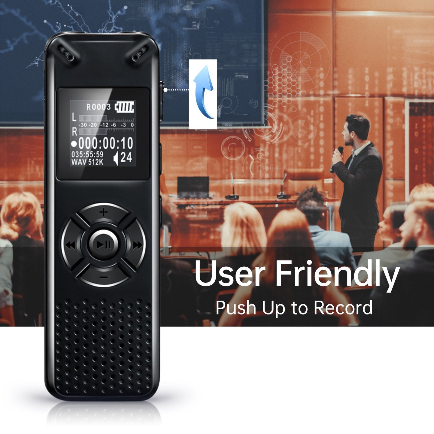 8GB Voice Activated Recorder Pen with Playback