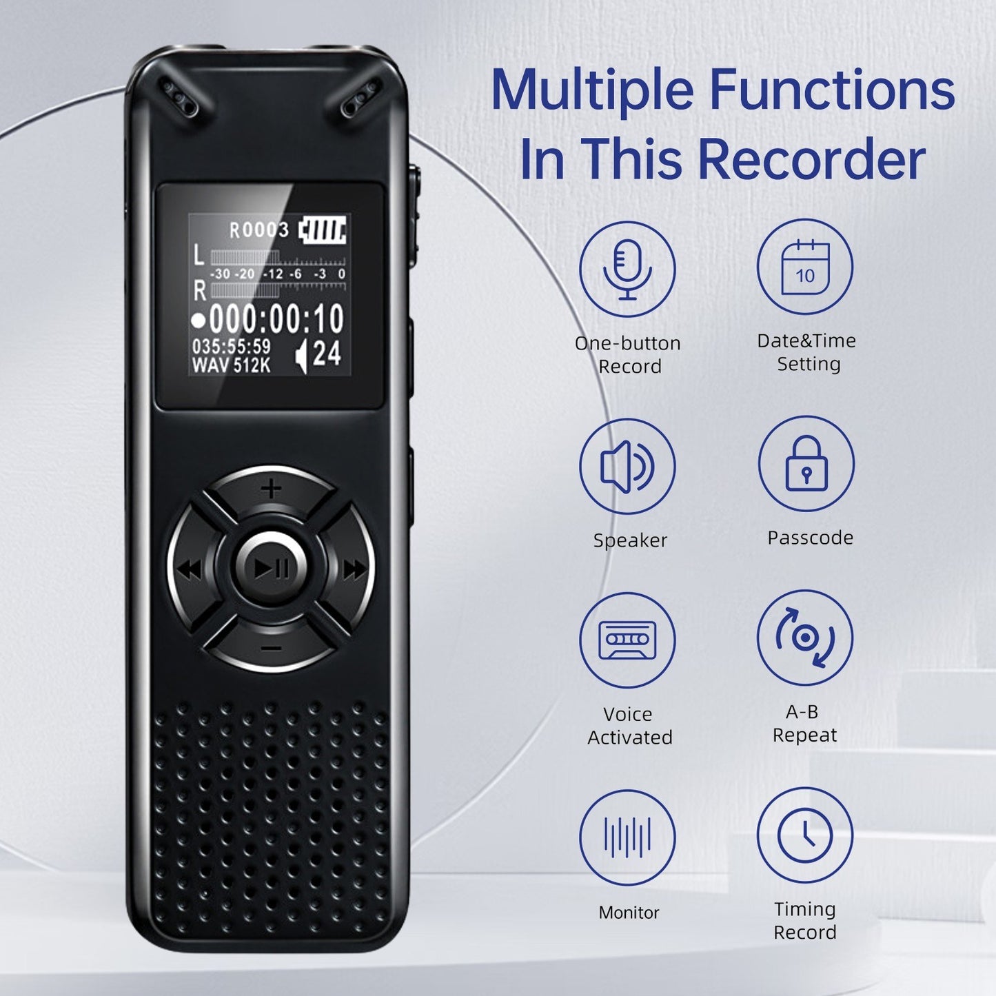 8GB Voice Activated Recorder Pen with Playback