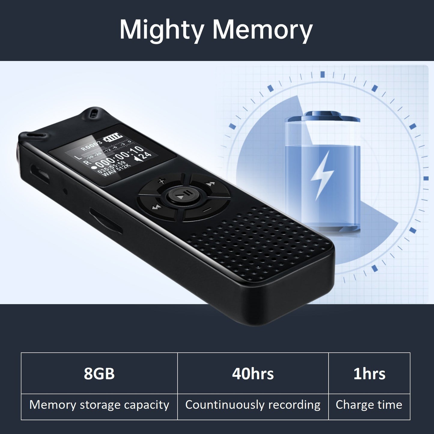 8GB Voice Activated Recorder Pen with Playback