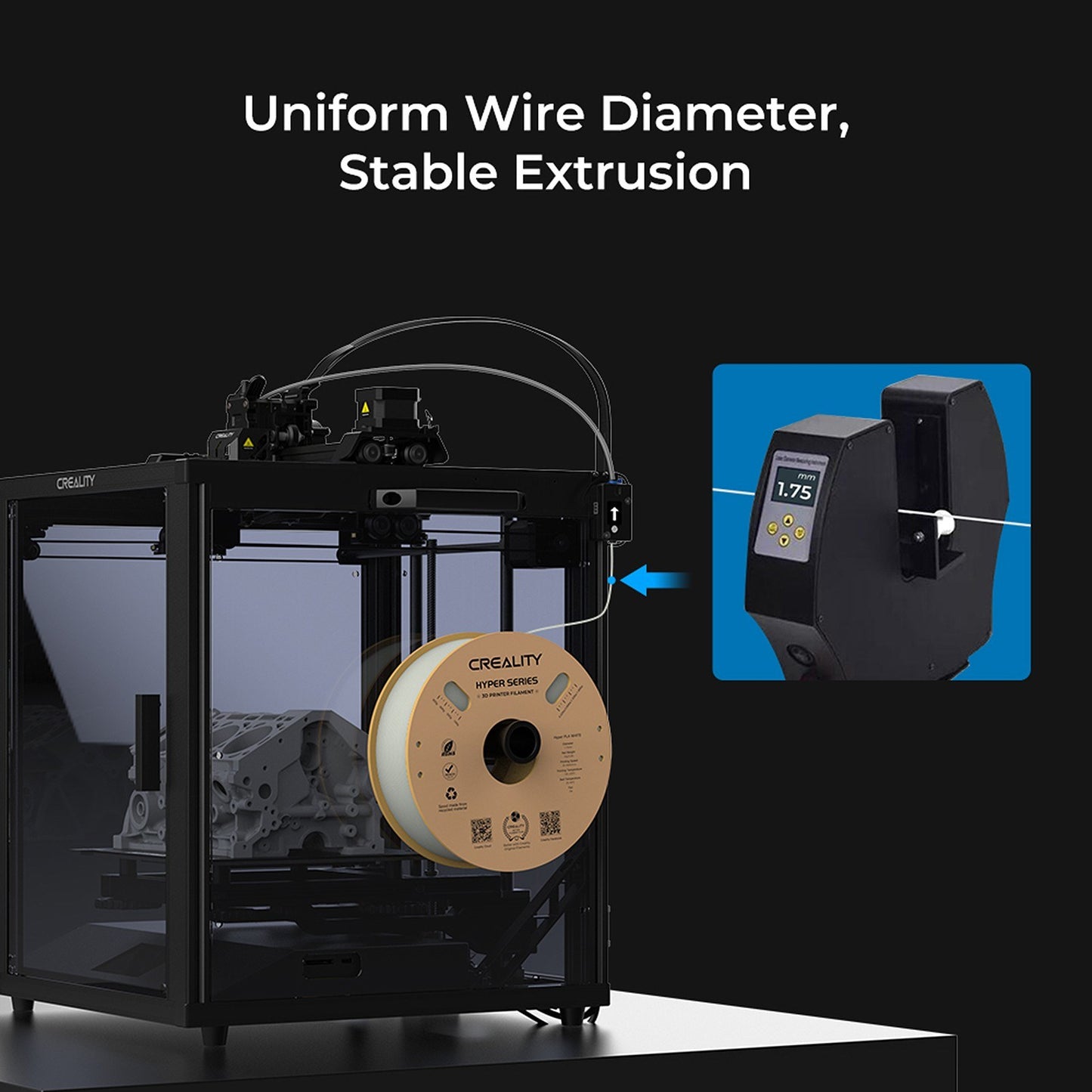 High-Speed Creality Hyper PLA Filament 1.75mm for 3D Printing