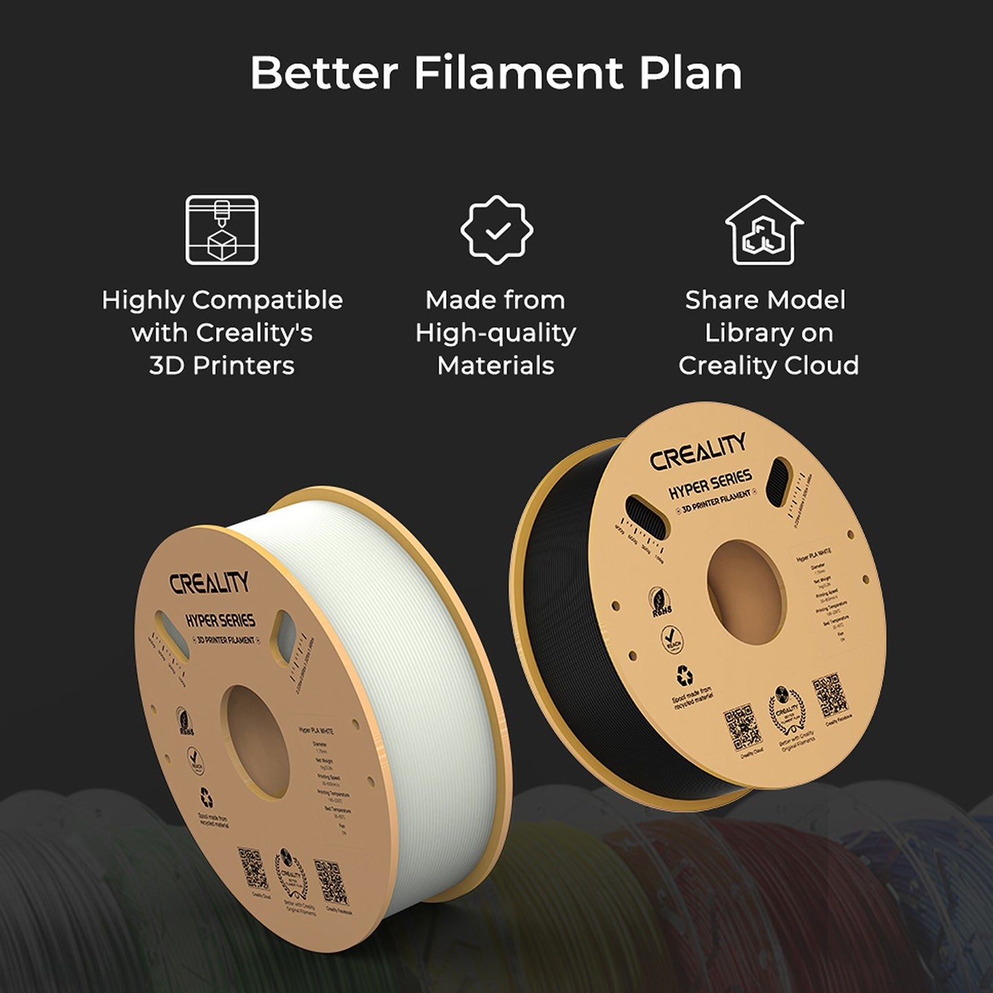 High-Speed Creality Hyper PLA Filament 1.75mm for 3D Printing