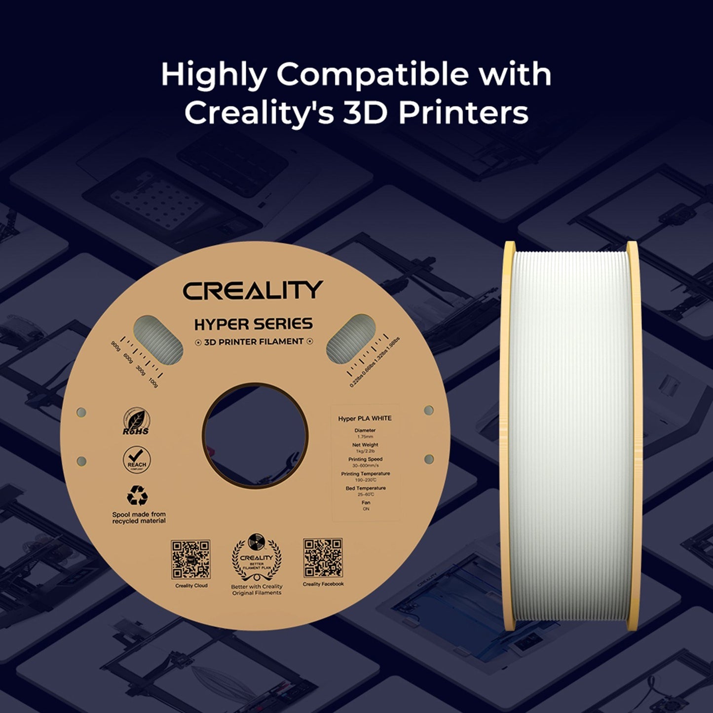 High-Speed Creality Hyper PLA Filament 1.75mm for 3D Printing