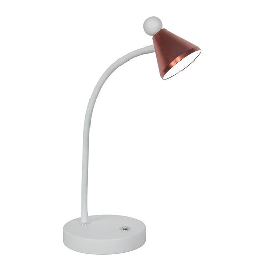 Eye-Caring LED Desk Lamp, 3-Color Dimmable, 10 Brightness Levels, 2700-6500K, Touch Control, USB Charging