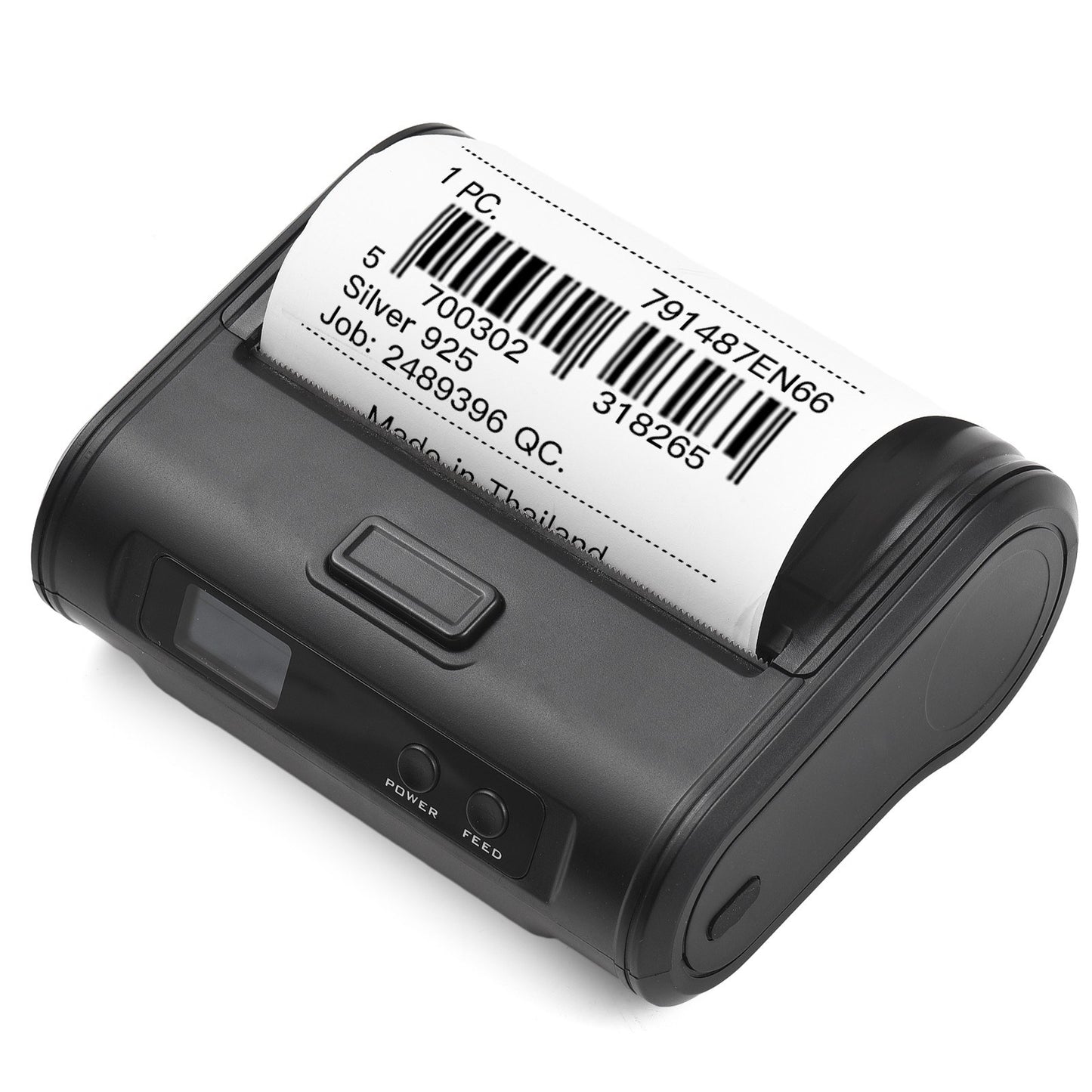 Portable 4-inch Wireless Thermal Receipt Printer, 110mm, 203dpi, BT & USB Connectivity for Small Businesses, Includes 1 Roll Thermal Paper