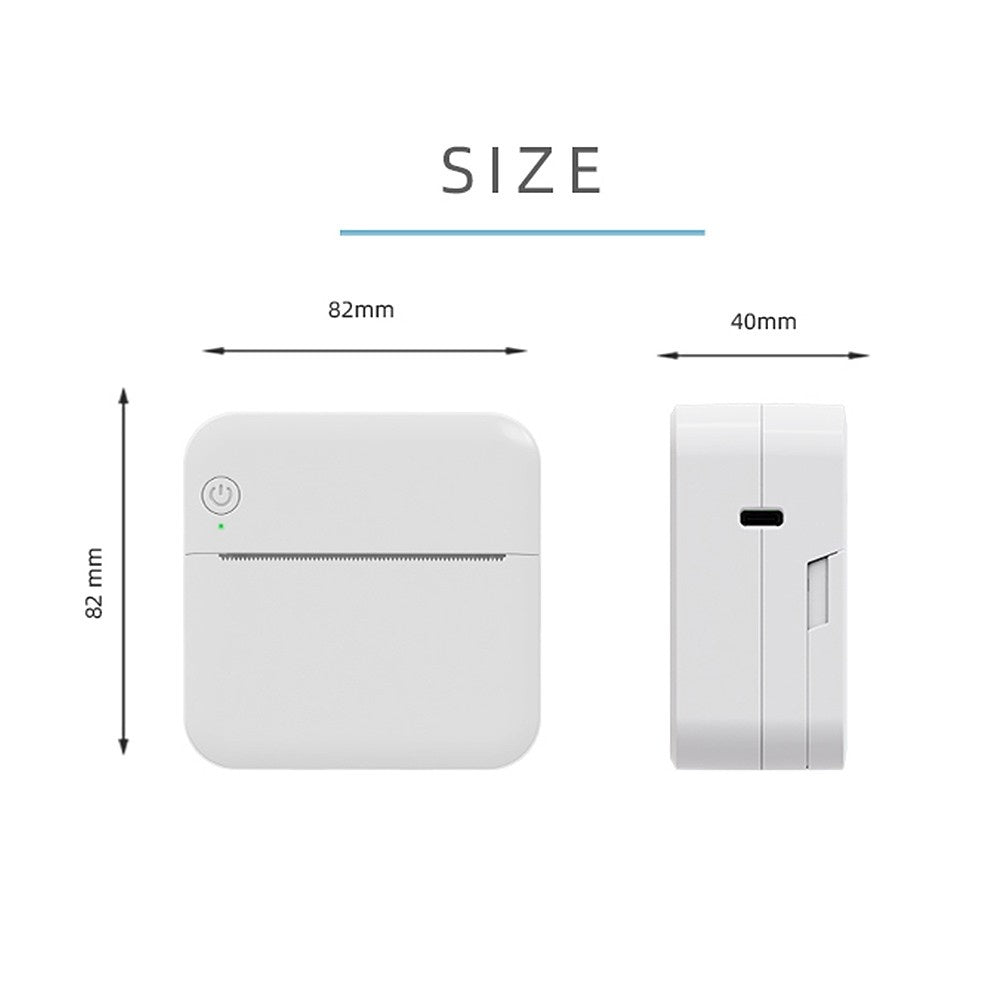 Portable Mini Thermal Printer & Sticker Maker with 57mm Paper Roll