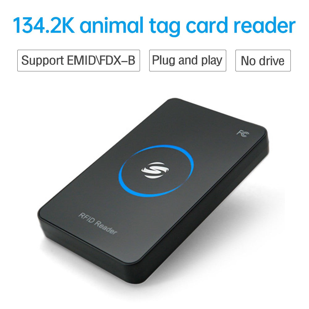 134.2Khz USB RFID ID Card Reader for EMID/FDX-B - Animal & Fish Management