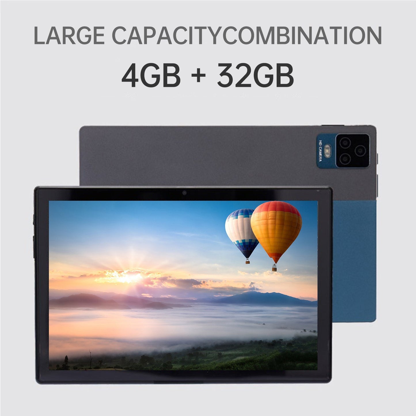 10.1 Inch Android Tablet, 4GB+32GB, 3440x1040 IPS HD Touchscreen, Dual Camera 2MP+5MP