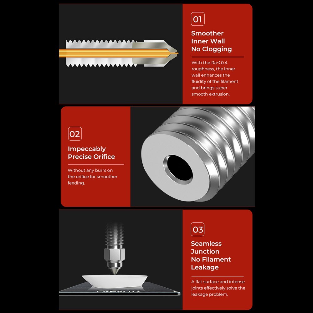 Creality K1 Max High Flow Nozzle Kit, 4PCS, Bimetallic, Heat-Resistant for K1/K1 Max 3D Printer