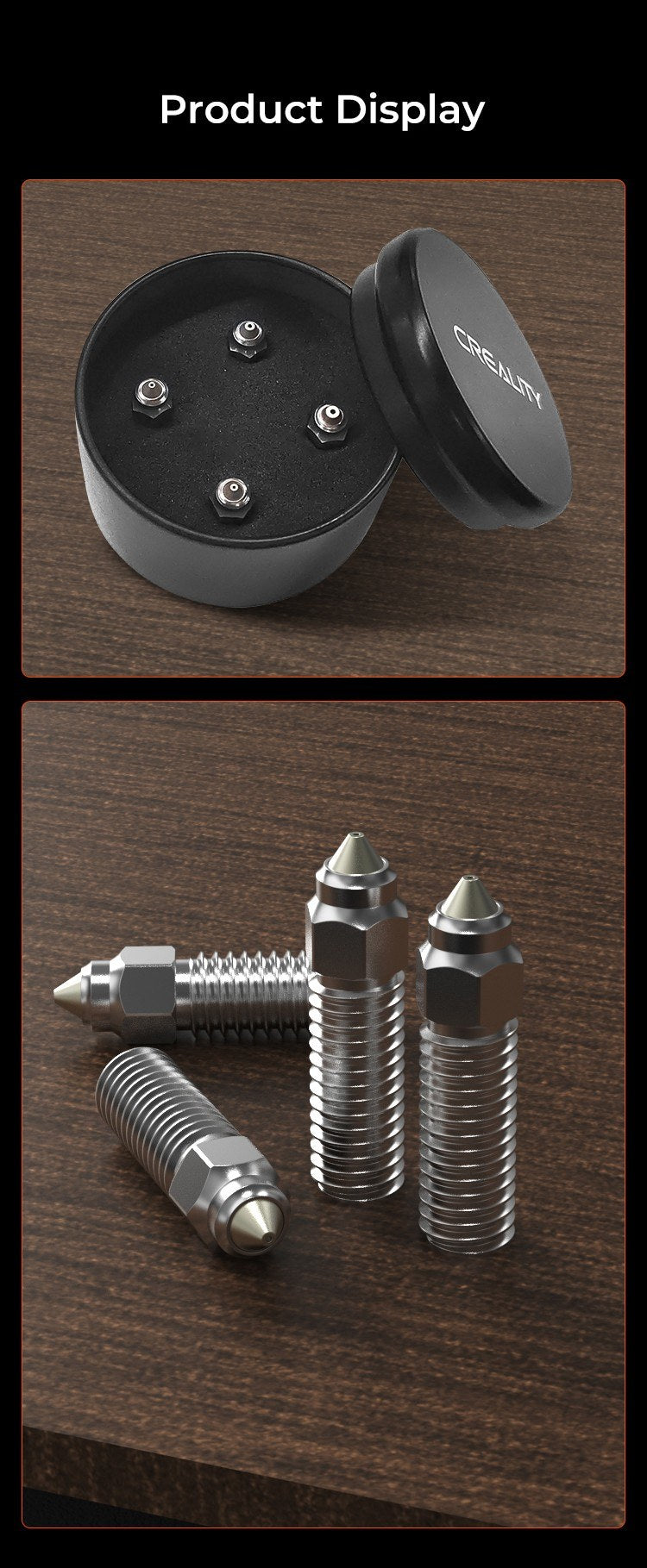 Creality K1 Max High Flow Nozzle Kit, 4PCS, Bimetallic, Heat-Resistant for K1/K1 Max 3D Printer