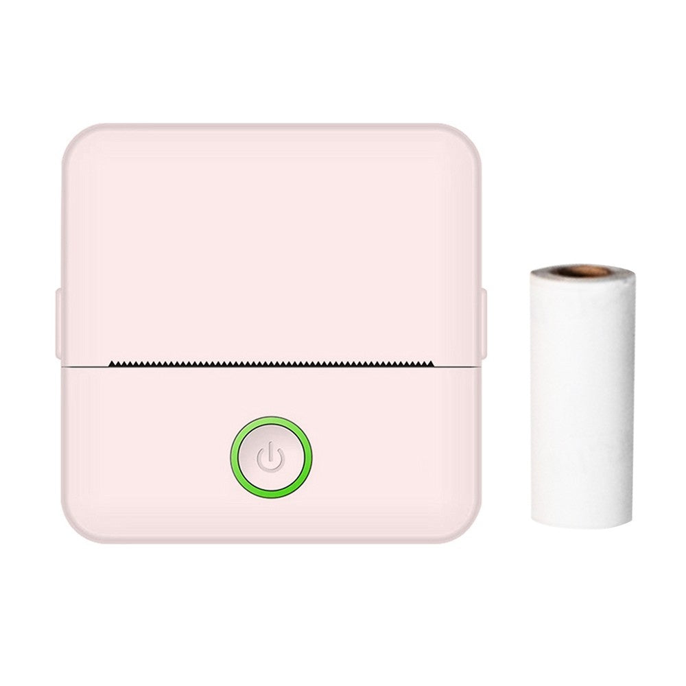 2 Mini Portable Wireless Thermal Printer with BT Connection, Ideal for Pictures & Labels - Includes 1 Roll Thermal Paper, Perfect for Kids & Office, Compatible with Android & iOS