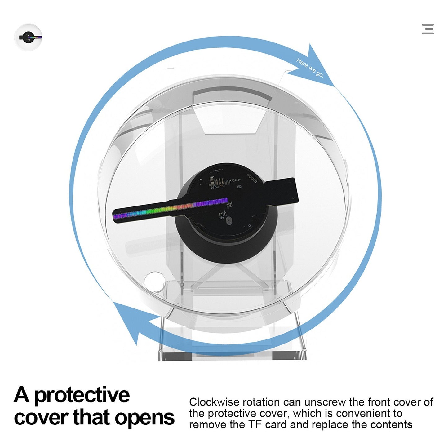 Naked Eye 3D Hologram Projector Fan Display with 16GB Memory