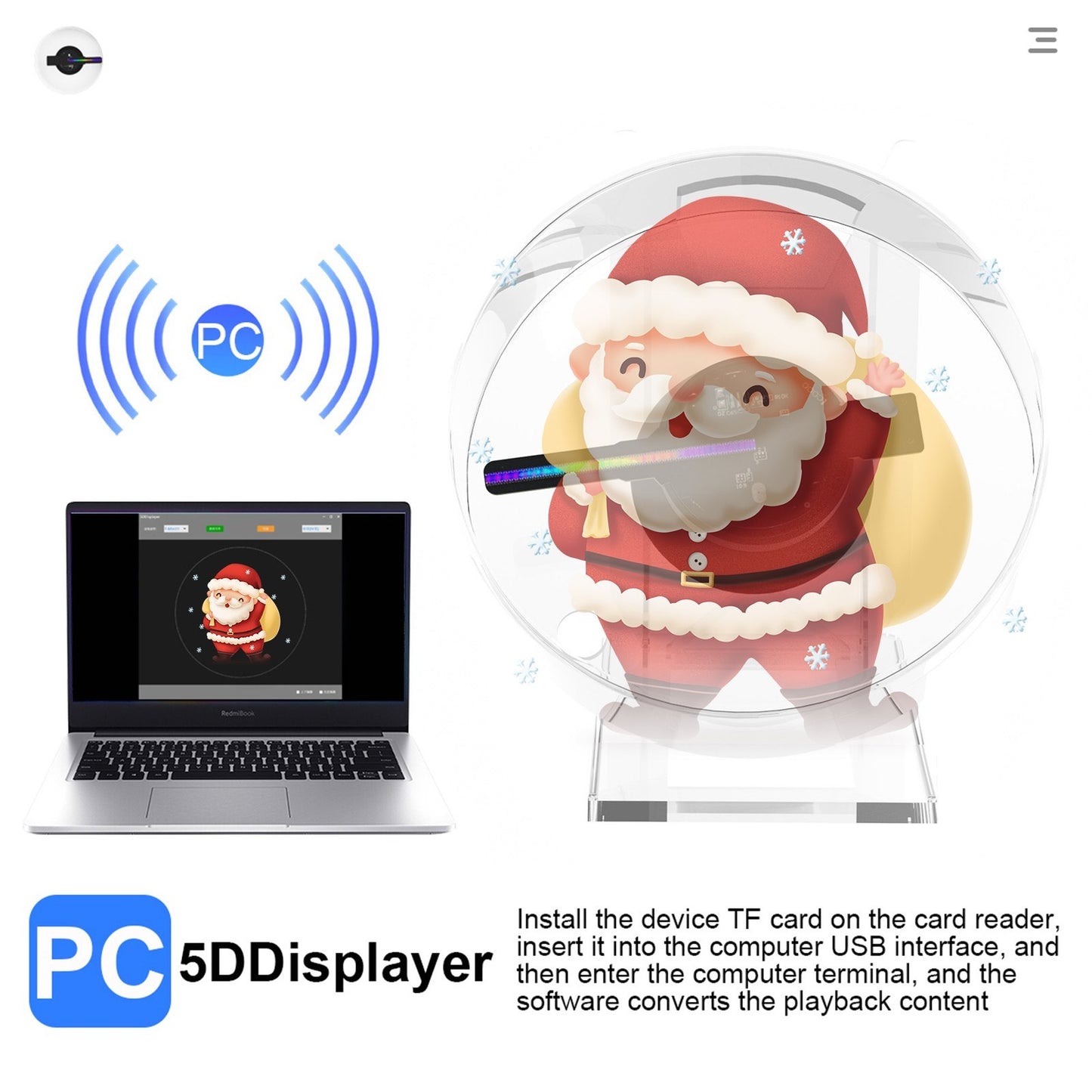 Naked Eye 3D Hologram Projector Fan Display with 16GB Memory