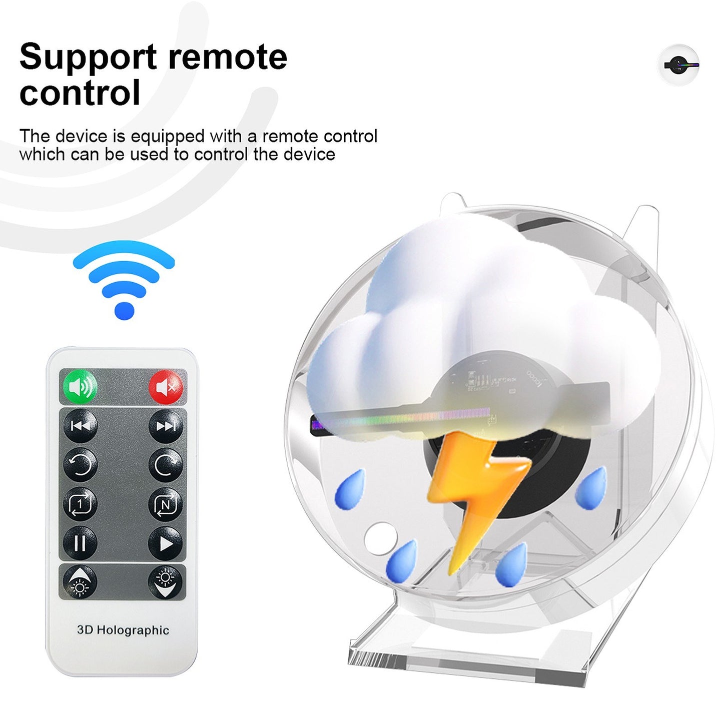 Naked Eye 3D Hologram Projector Fan Display with 16GB Memory
