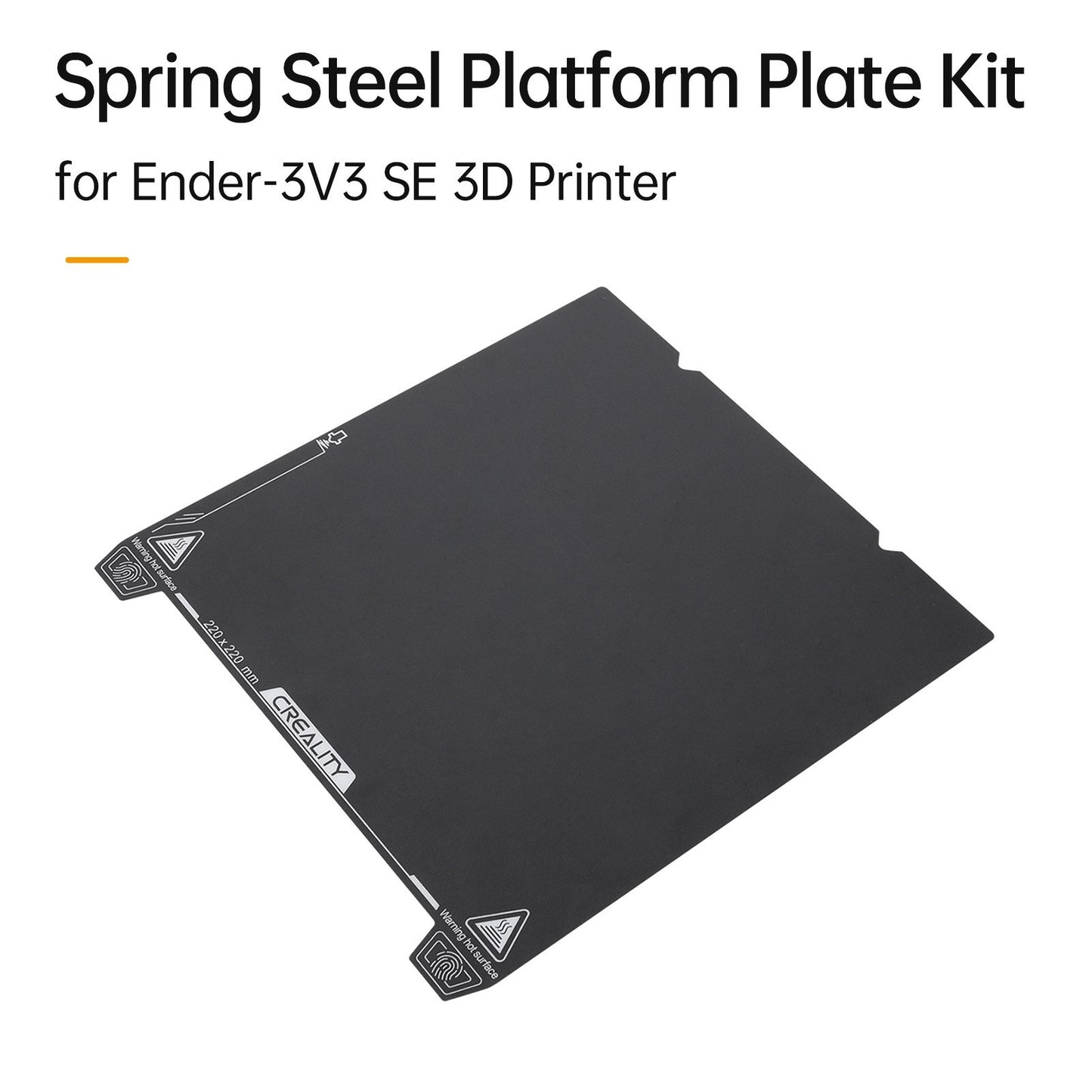 Creality Ender-3V3 SE 3D Printer Spring Steel Platform Plate Replacement Kit