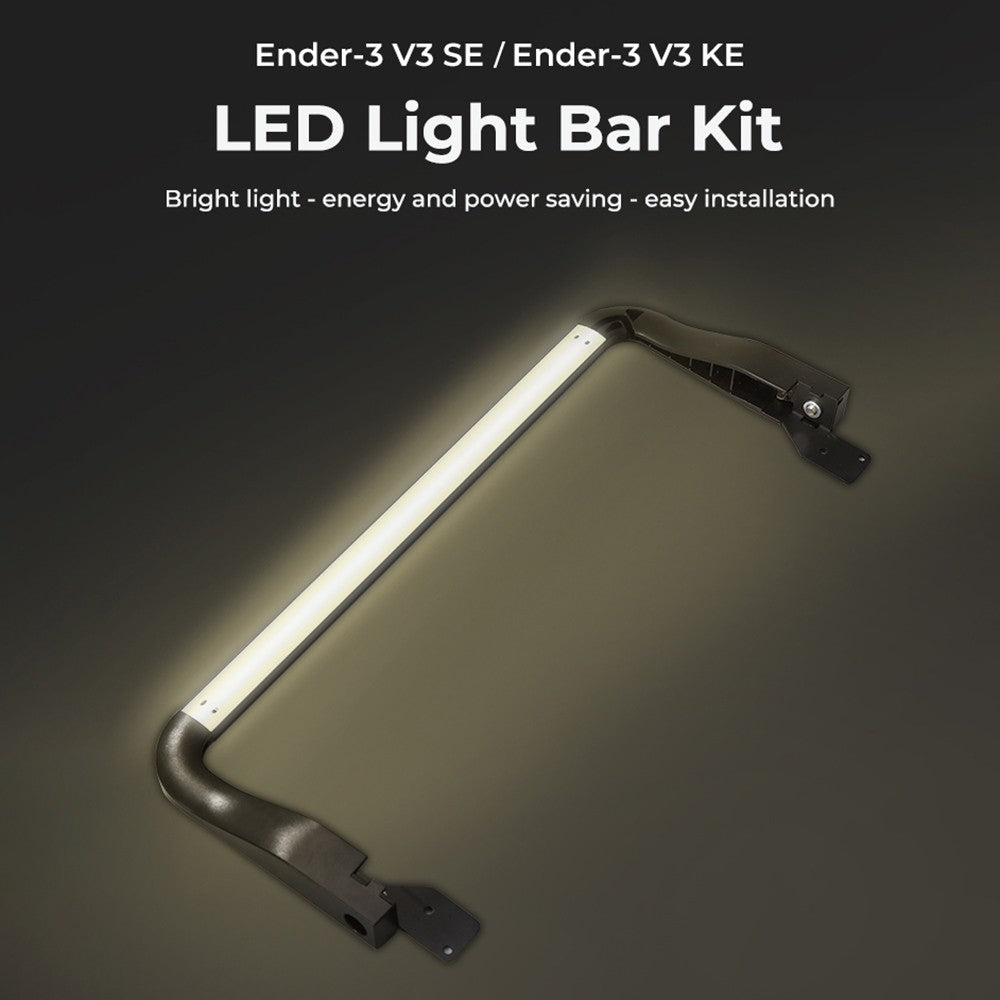 Efficient Creality LED Light Bar Kit, No-Strobe Soft Lighting, Easy Install for Ender-3V3 SE/KE 3D Printers, 24V/5W
