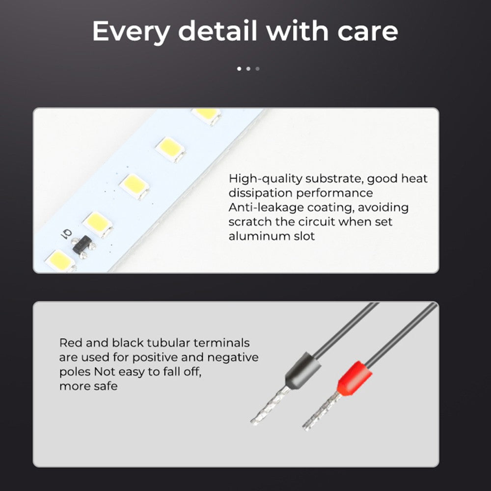 Efficient Creality LED Light Bar Kit, No-Strobe Soft Lighting, Easy Install for Ender-3V3 SE/KE 3D Printers, 24V/5W