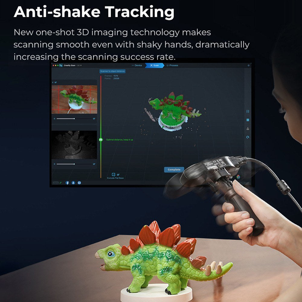 Creality CR-Scan Ferret Pro 3D Scanner, Portable Handheld, 30fps, 0.1mm Accuracy, ASIC Chipset, Dual Mode