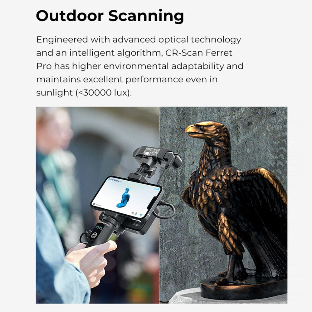 Creality CR-Scan Ferret Pro 3D Scanner, Portable Handheld, 30fps, 0.1mm Accuracy, ASIC Chipset, Dual Mode