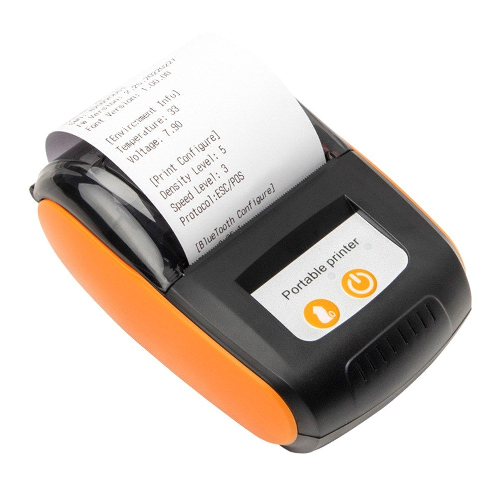 58mm Portable Thermal Receipt Printer: Wireless BT/USB Mini Mobile Printer with 2-Inch Thermal Paper Roll for Small Business, Restaurant, Retail Store