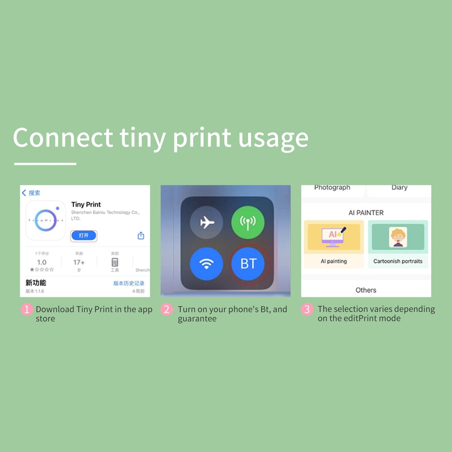 Wireless Mini Pocket Thermal Photo Printer & Label Maker with Paper Roll (57x25mm)