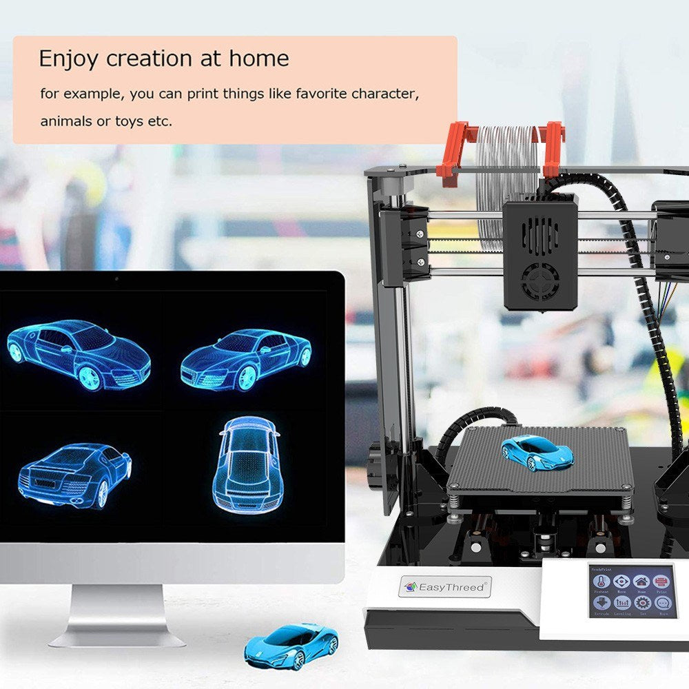 EasyThreed K6 Plus 3D Printer, FDM Desktop Machine 150x150x150mm for Beginners, Includes 10m PLA Filament