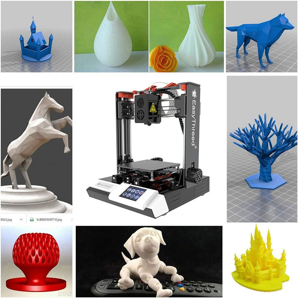 EasyThreed K6 Plus 3D Printer, FDM Desktop Machine 150x150x150mm for Beginners, Includes 10m PLA Filament