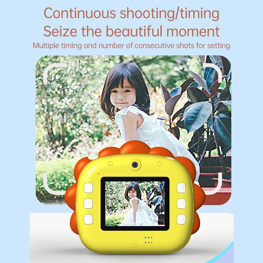 Instant Print Kids Camera with 3 Paper Rolls - Educational Toy & Gift for Toddler Travel