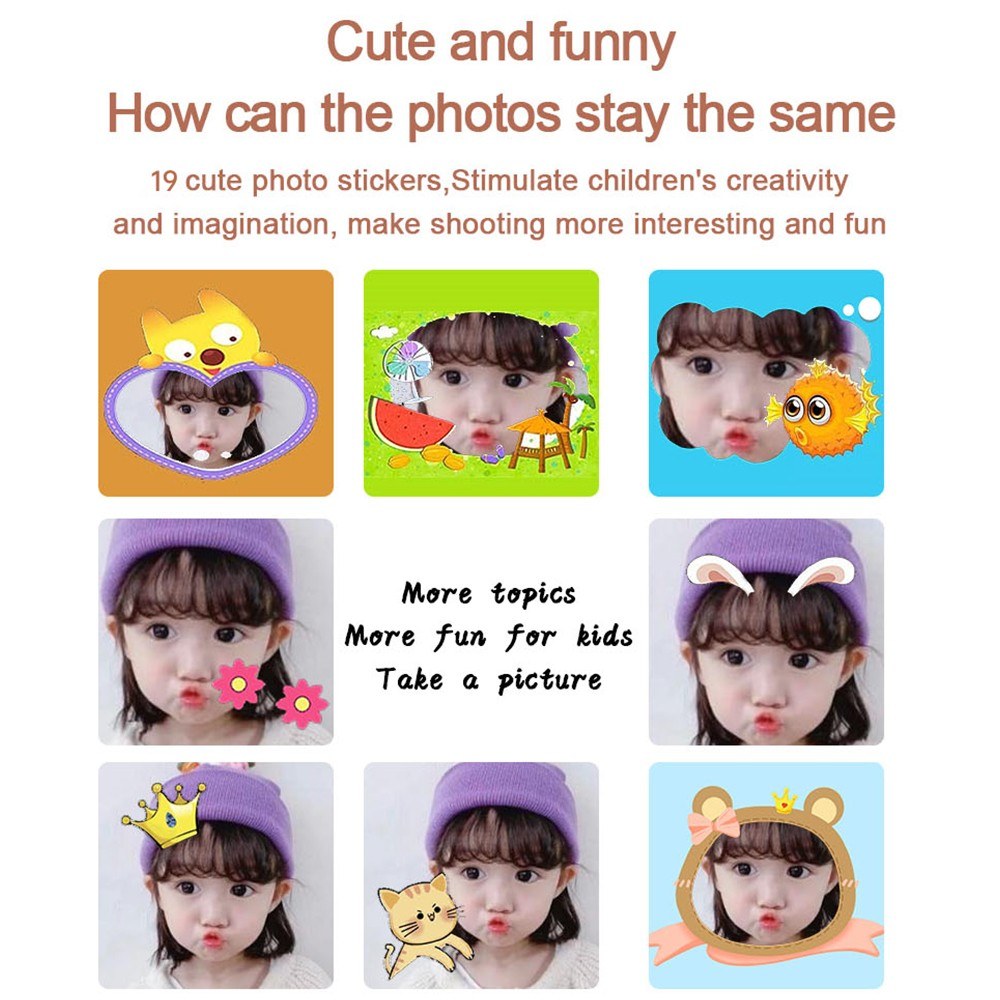 Instant Print Kids Camera with 3 Paper Rolls - Educational Toy & Gift for Toddler Travel