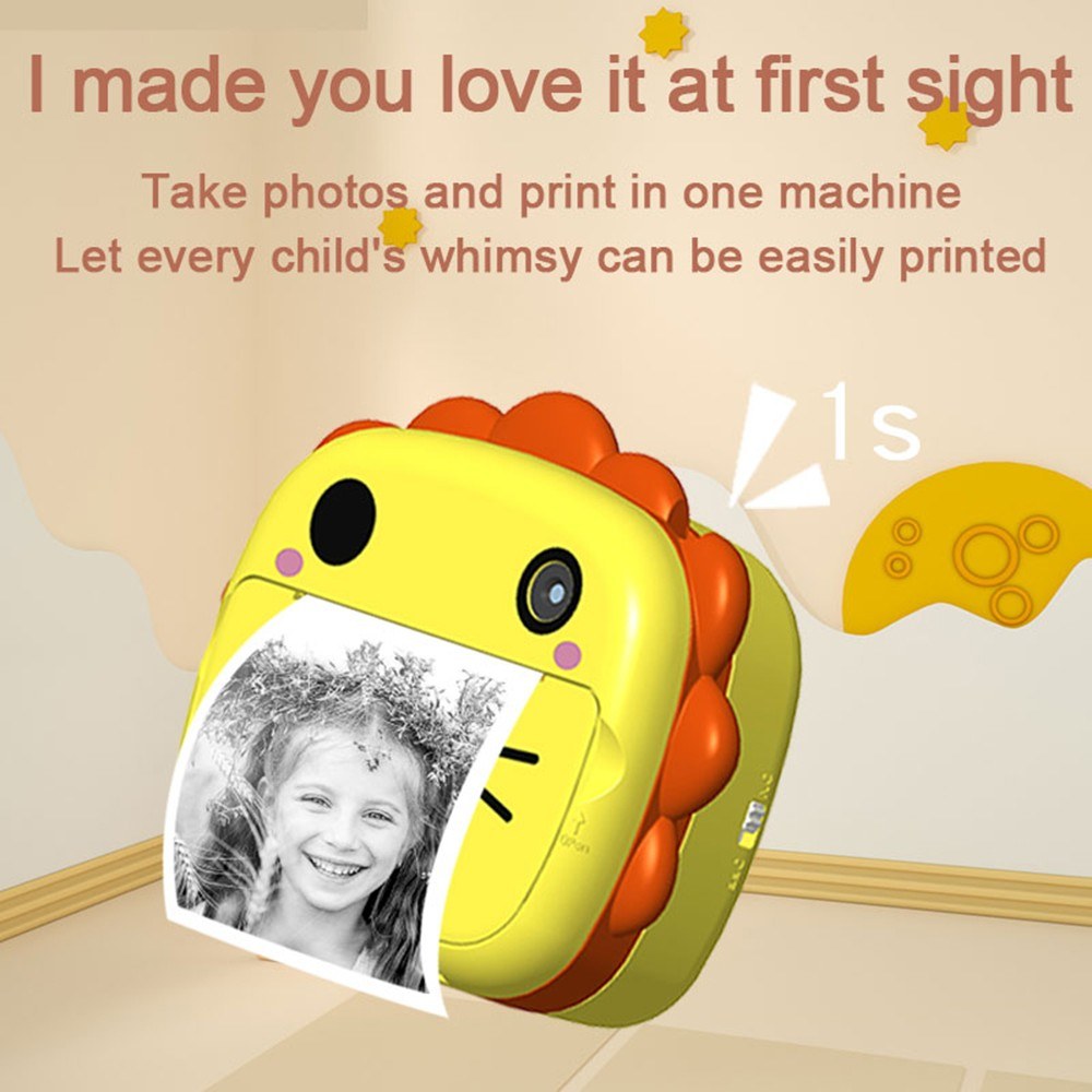 Instant Print Kids Camera with 3 Paper Rolls - Educational Toy & Gift for Toddler Travel