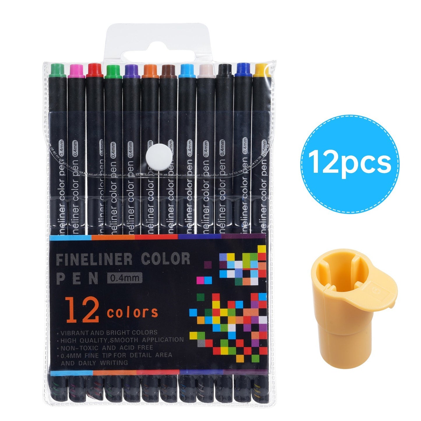 Pen Adapter with 12-Color Fineliners for Explore Air/Maker Series - 0.4mm Fine Point