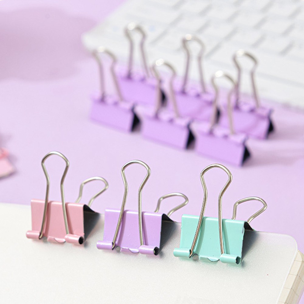 Cute Stationery Set: Basic Calculator, Long Tail Paper Clamp, Pens, Bookmark, Pushpin, Math Organizer for School, Office, Home, Classroom