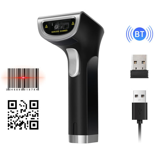 2D Wireless QR Barcode Scanner - Handheld USB Wired Reader