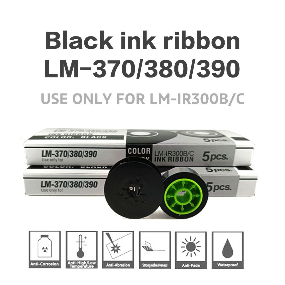 5-Pack Black Typewriter Ribbons Compatible with LM-370A/E, 380A/E/EZ, 390A, 550A/E - High Quality, Easy to Use
