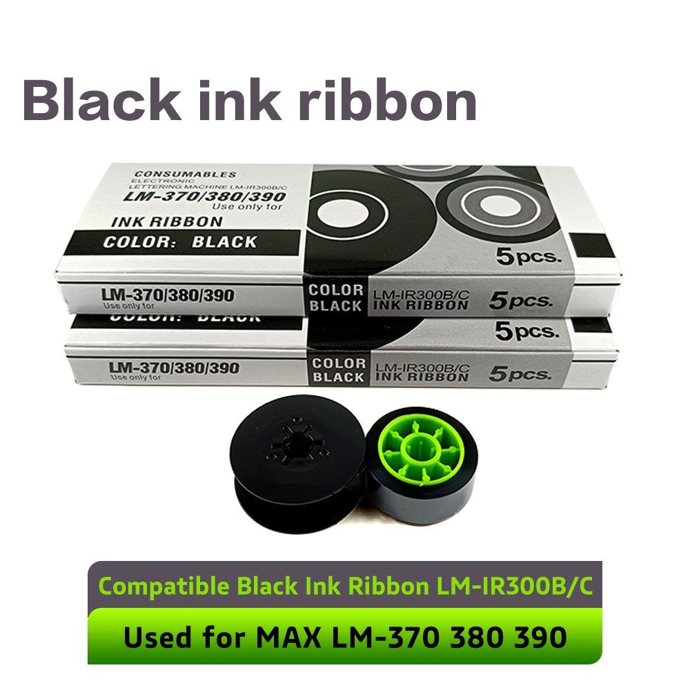5-Pack Black Typewriter Ribbons Compatible with LM-370A/E, 380A/E/EZ, 390A, 550A/E - High Quality, Easy to Use