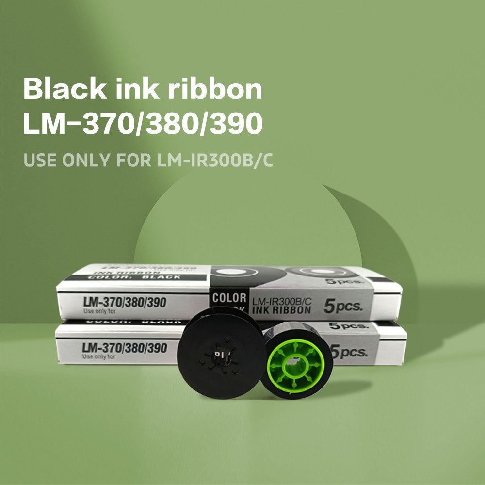 5-Pack Black Typewriter Ribbons Compatible with LM-370A/E, 380A/E/EZ, 390A, 550A/E - High Quality, Easy to Use