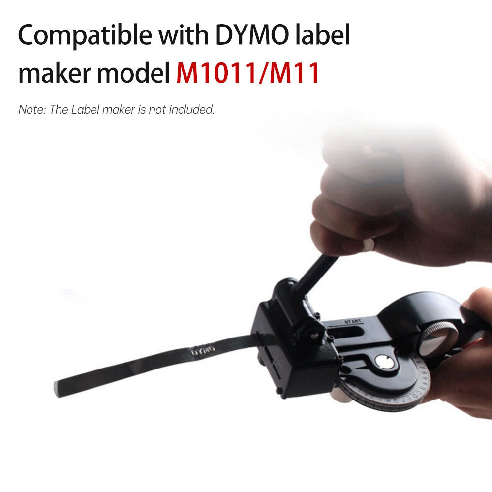 Self-Adhesive Aluminum Embossing Tape for DYMO Label Makers M1011/M11 - 12mm x 3.65m, 1 Roll