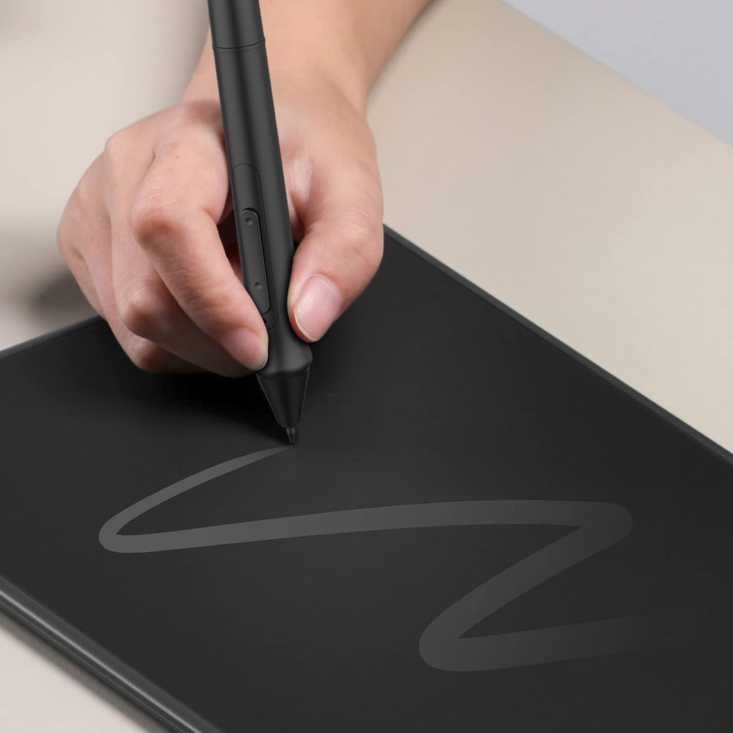 W517 Stylus Pen - 8192 Levels, 2 Custom Keys, 10 Extra Nibs, Battery-Free