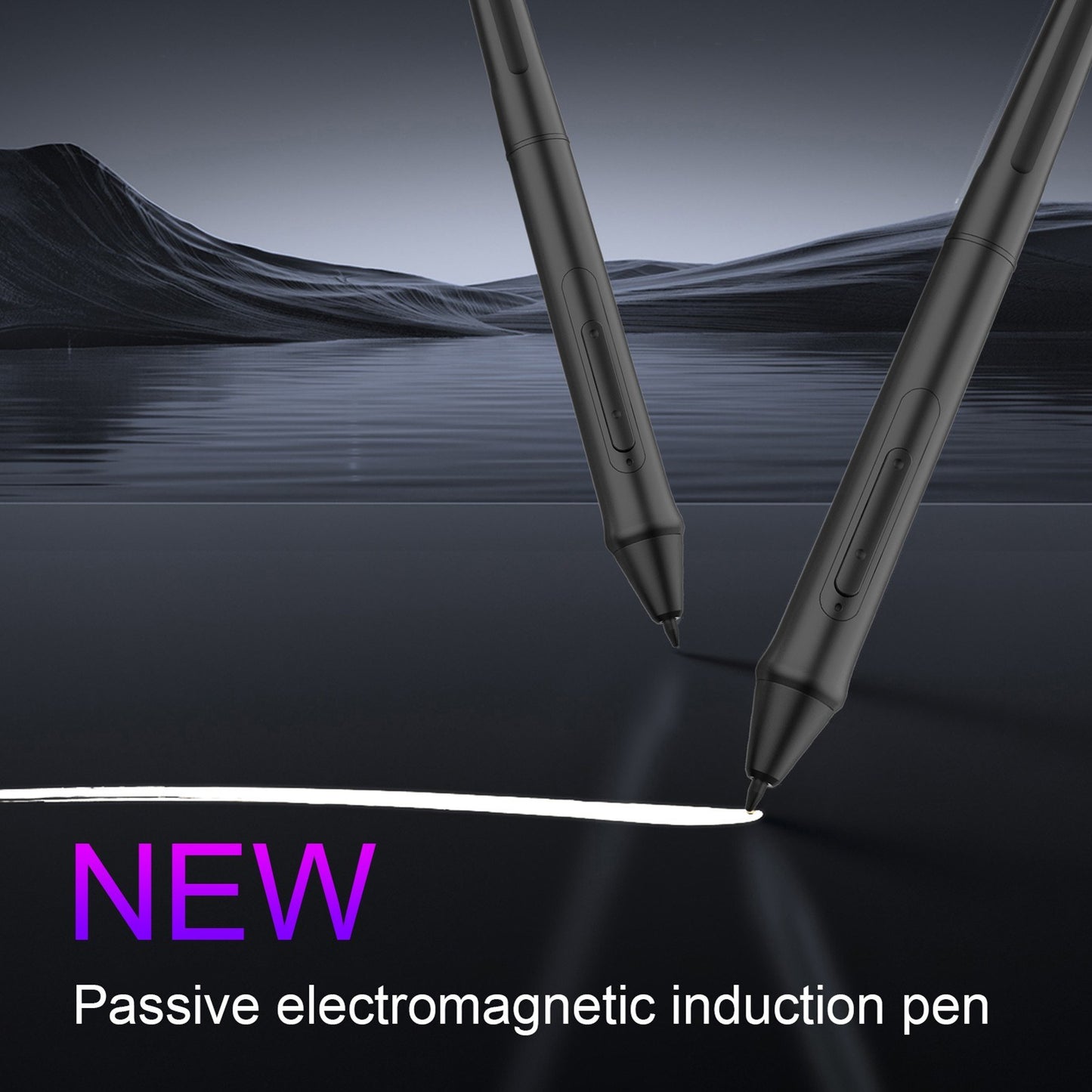W517 Stylus Pen - 8192 Levels, 2 Custom Keys, 10 Extra Nibs, Battery-Free