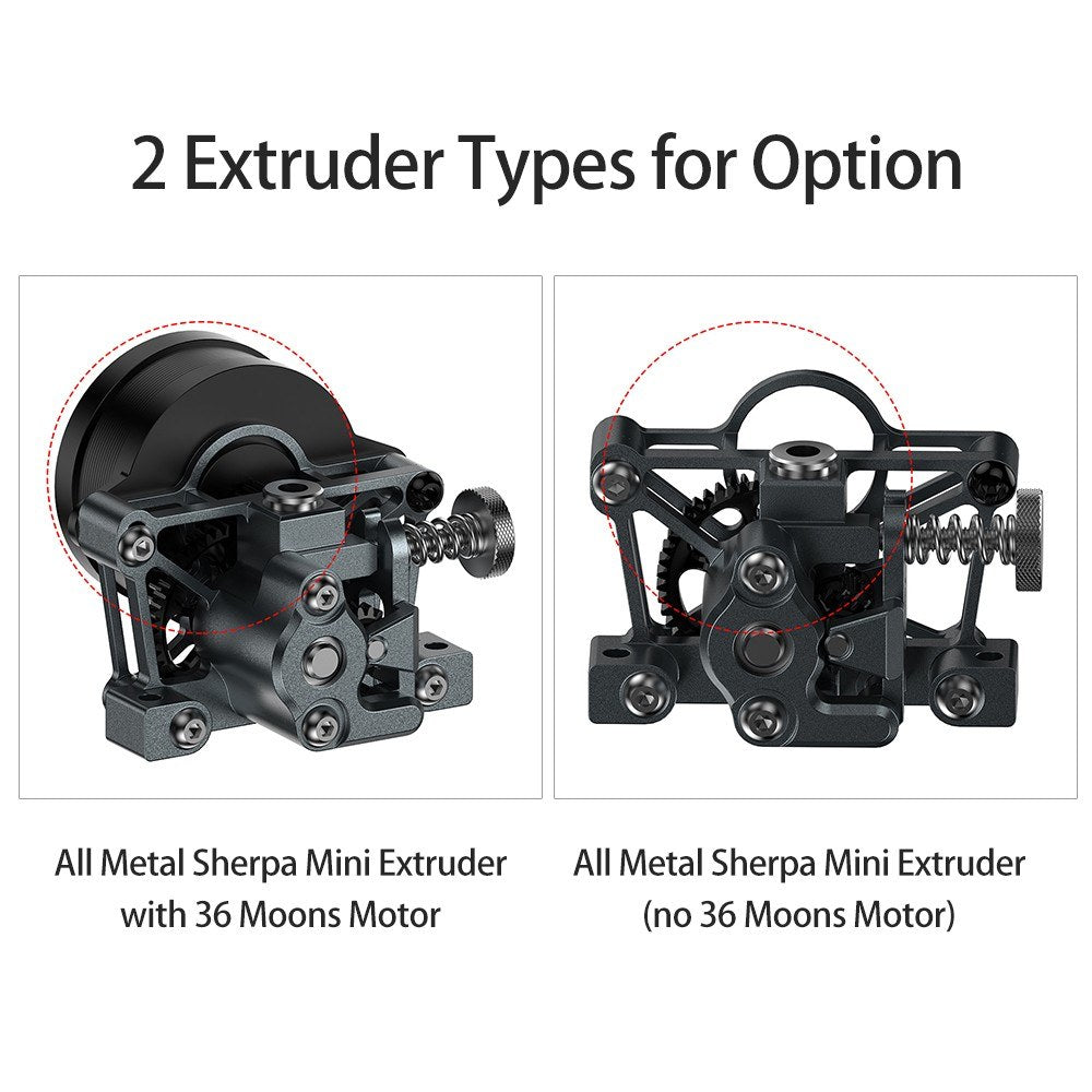 Sherpa Mini CNC All-Metal Extruder Kit with 36 Moons Motor for High-Temp 3D Printing - Compatible with VORON, CR-10 Series, ENDER-2/3 Series, Gasherbrum K3