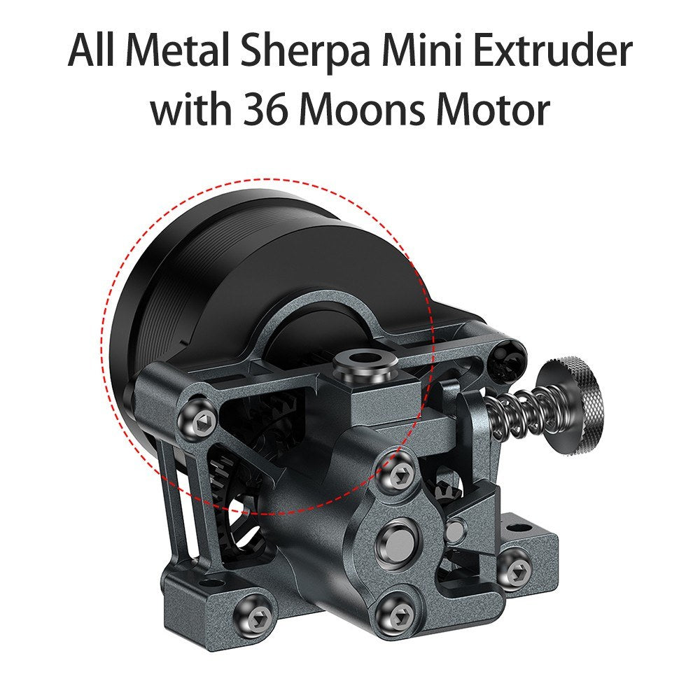 Sherpa Mini CNC All-Metal Extruder Kit with 36 Moons Motor for High-Temp 3D Printing - Compatible with VORON, CR-10 Series, ENDER-2/3 Series, Gasherbrum K3