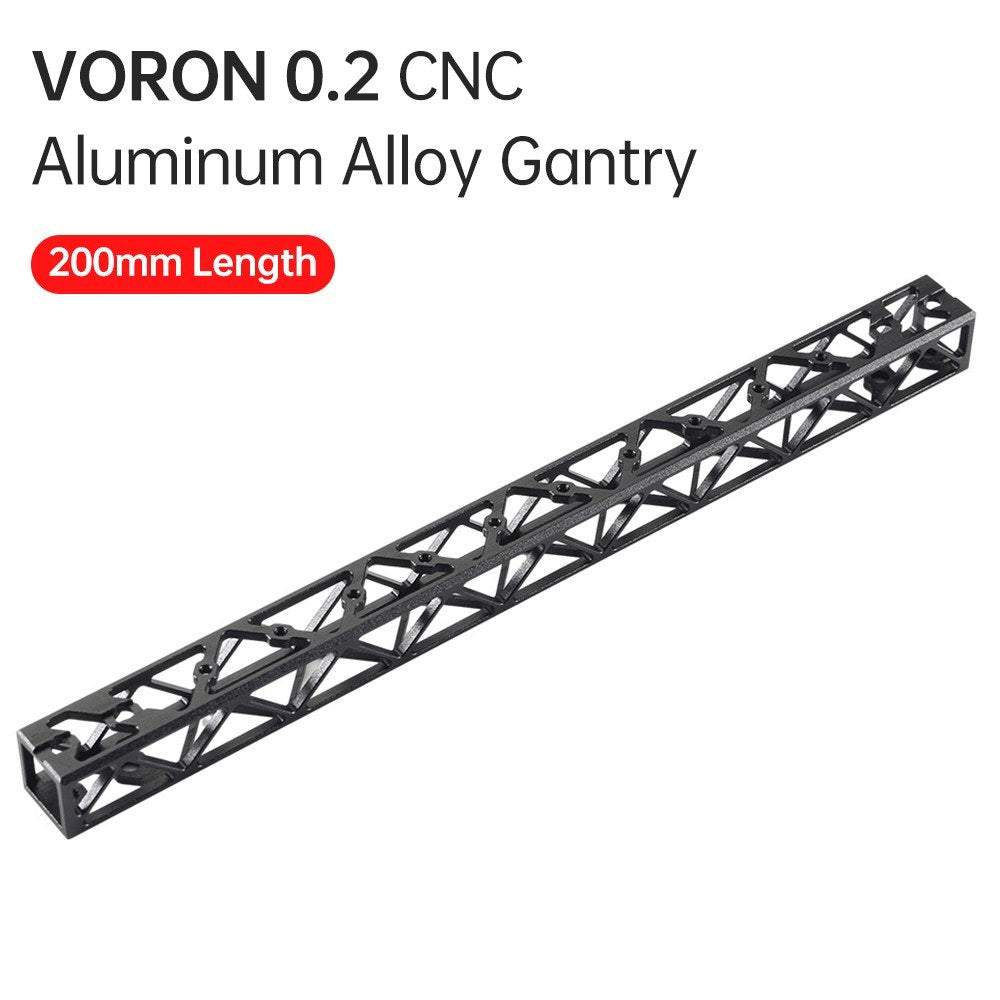 Lightweight CNC Aluminum Alloy Gantry with Hollow Design for VORON 0/0.1/0.2 3D Printers - Strong and Stable Structure