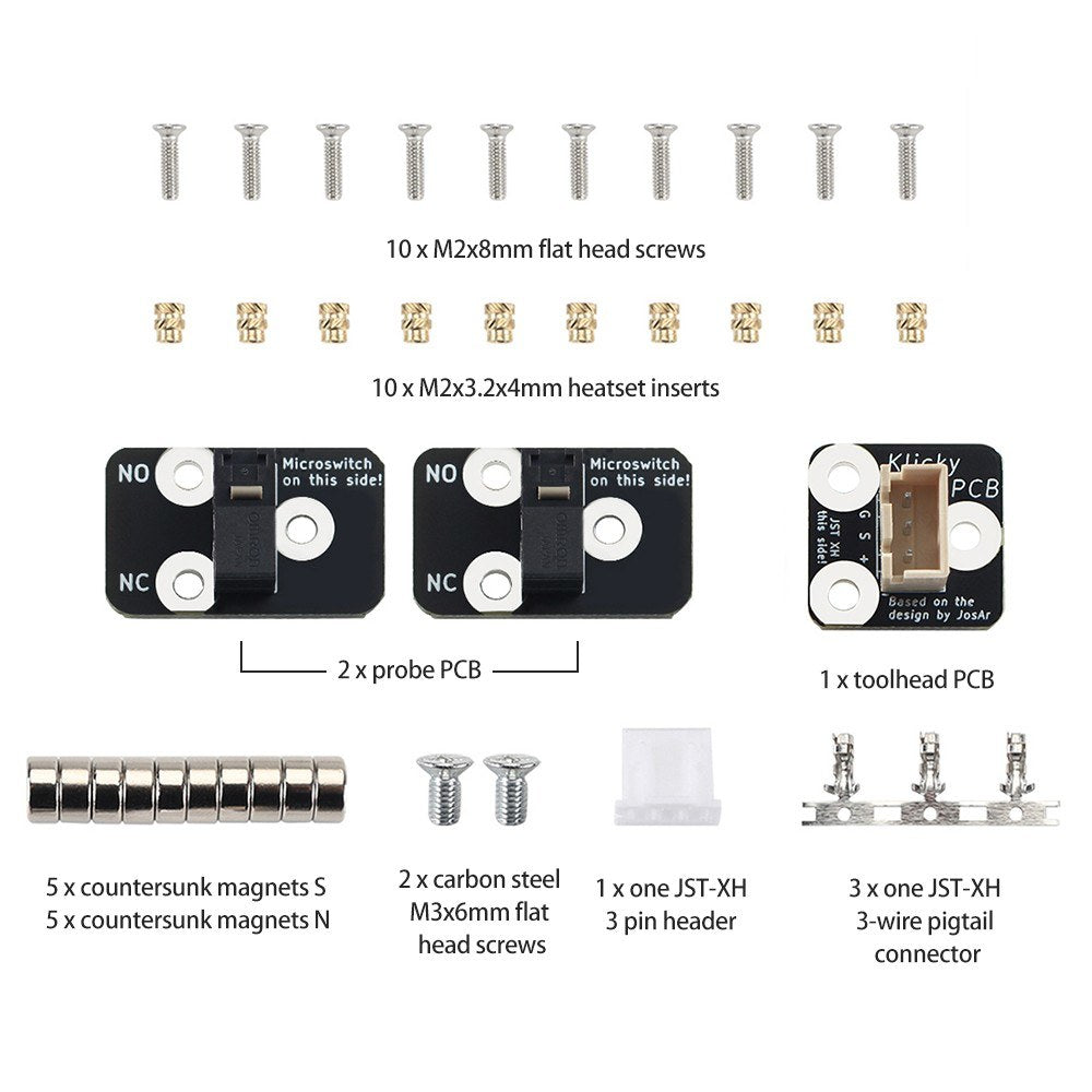 Klicky Auto Leveling PCB Kit for Voron2.4/Trident 3D Printers - Ensures Magnetic Stability