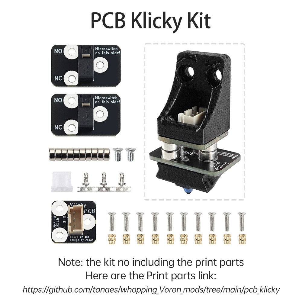 Klicky Auto Leveling PCB Kit for Voron2.4/Trident 3D Printers - Ensures Magnetic Stability