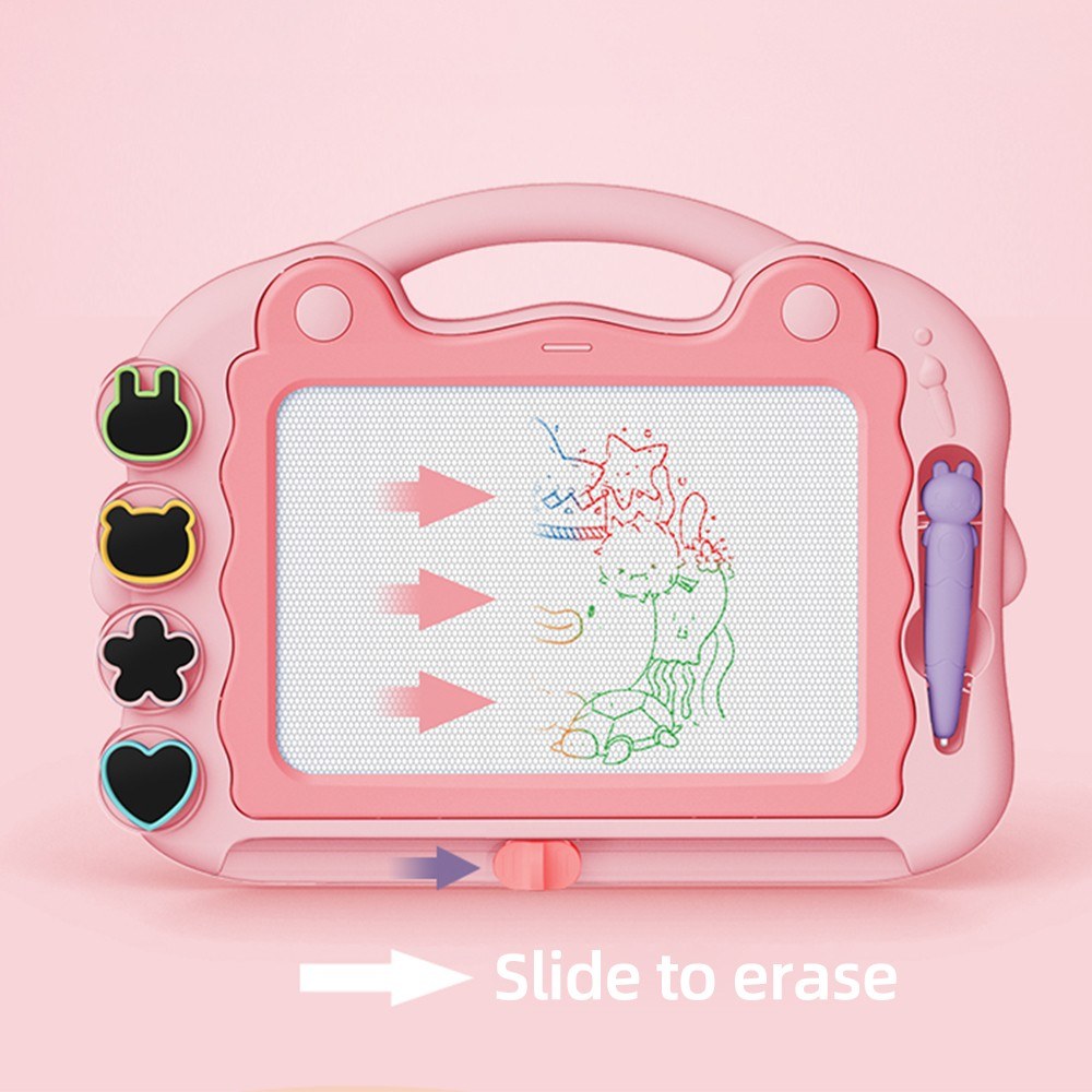 Toddler Magnetic Drawing Board with 4 Stamps & Pen – Educational Sketch Toy for Ages 2-3, Perfect Birthday Gift